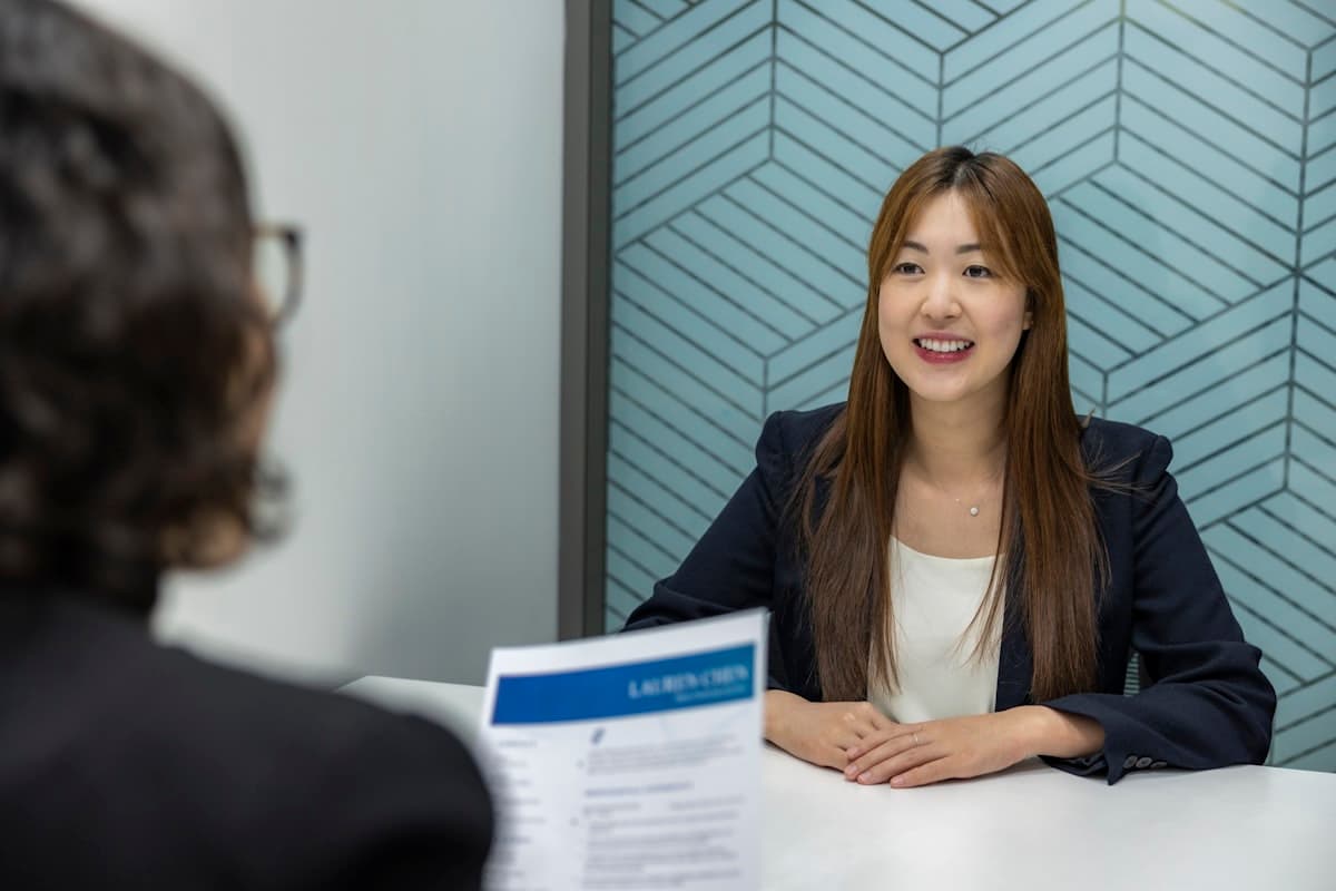 Job seeker using Mintex Staffing's AI interview question generator to prepare for an interview