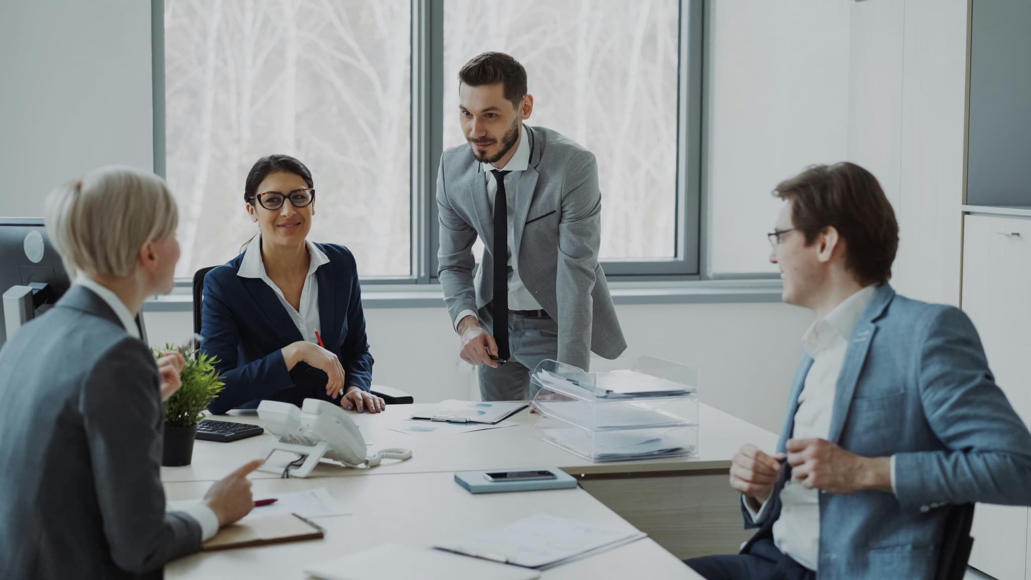Mintex Staffing recruiters reviewing a shortlist for a permanent search