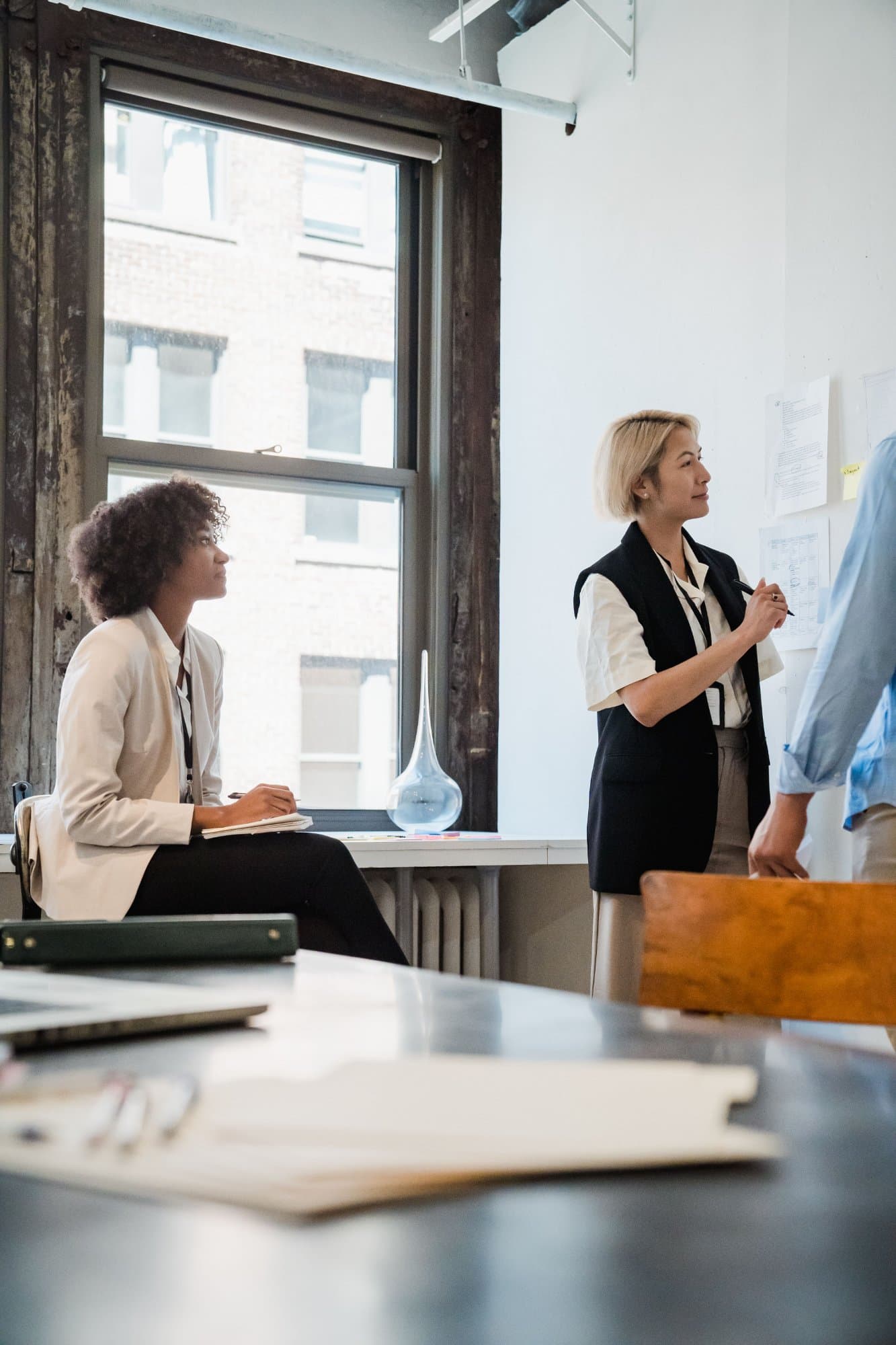 Private meeting between a Mintex executive search consultant and a leadership candidate